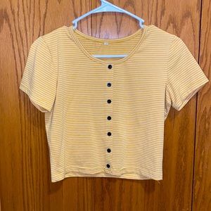 YELLOW STRIPED ZELLY TOP
